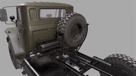 Russian Military Truck Ural D Model Blend Free D