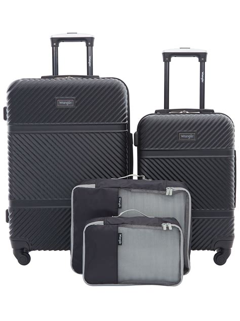 4 Piece Wrangler Hardside Spinner Luggage Set Various Colors