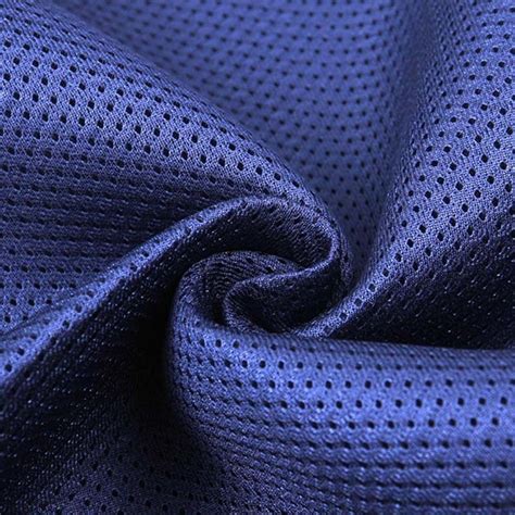 Navy Blue Color 100 Polyester Sandwich Mesh Fabric Breathable