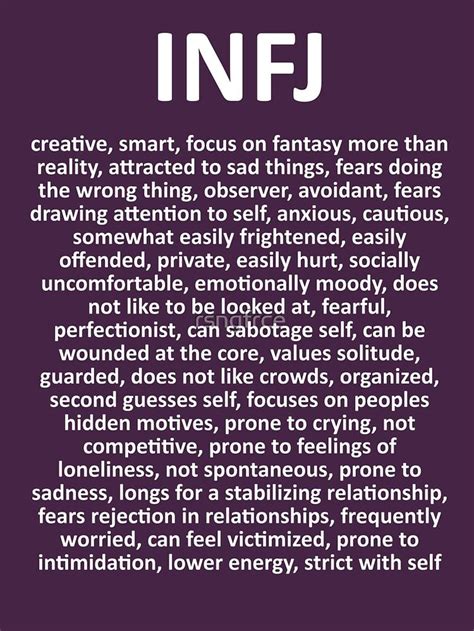 Infj The Counselor Description T Shirt By Rsngfrce Redbubble