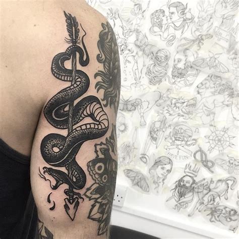 Scottmove On Instagram Snake And Arrow On The Squishy Bit Of The Arm