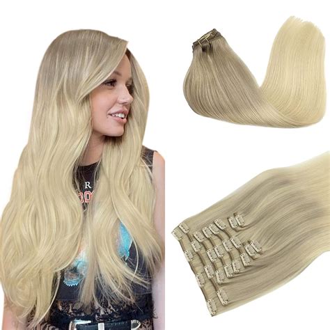 Amazon Doores Clip In Human Hair Extensions Pcs G Balayage