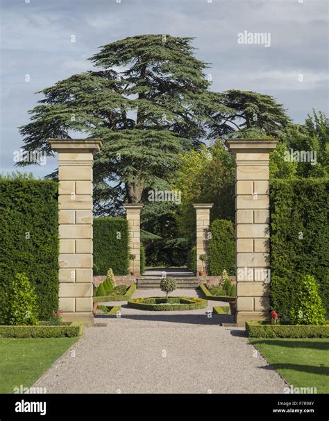 The gardens at Hanbury Hall, Worcestershire Stock Photo - Alamy