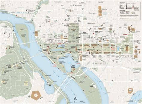 National Mall and Memorial Parks Map by US National Park Service ...