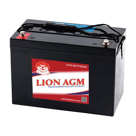 Lion 12v 100ah Agm Deep Cycle Battery Hzb12 100 Caravan Rv Camping