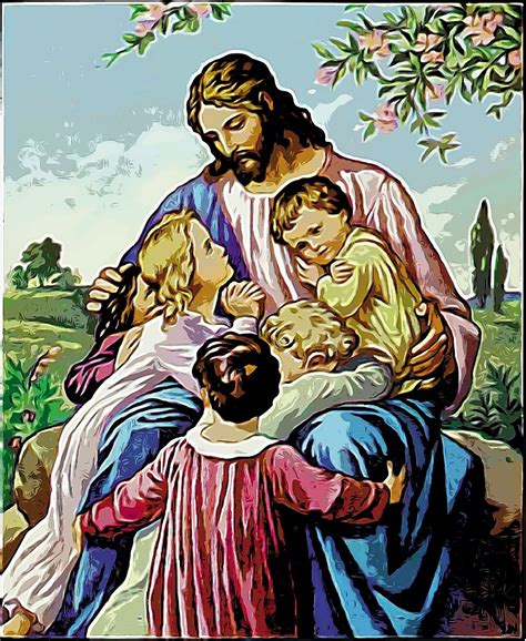 Download Jesus Christ, Children, Blessing. Royalty-Free Stock ...