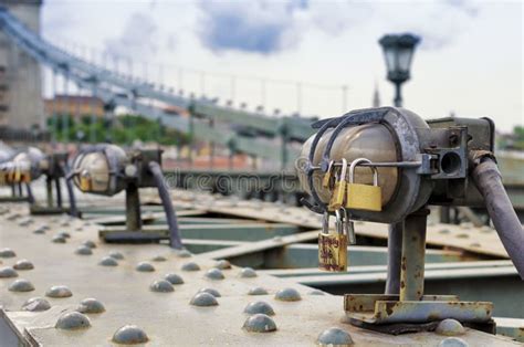 Love Lock on Historical Bridge Stock Photo - Image of friendship ...