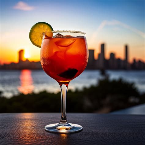 The Fiery Sunset Margarita, Tantalizing fusion of flavors in a vibrant ...