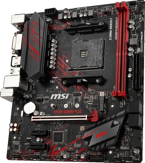 MSI B450M Gaming Plus Motherboard AMD Ryzen 1st and 2nd Generation ...