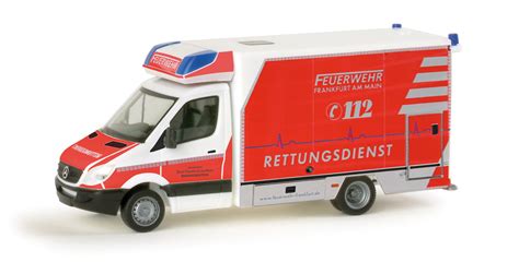 Herpa Mercedes Benz Sprinter 06 Fahrtec Feuerwehr Frankfurt 048361