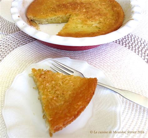 La Cuisine De Messidor Tarte Magique Noix De Coco Et Lime