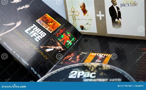 Collection Of Covers And Cd Inserts Of The Singer Tupac Shakur