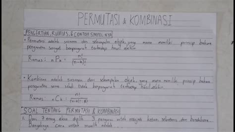 Contoh Soal Cerita Permutasi Dan Kombinasi Beserta Jawabannya Ruang Soal