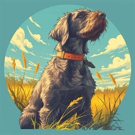 Irish Wolfhound Wildflower Field Vectors Illustrations For Free