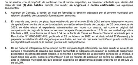 Jne Pide Informaci N Sobre La Suspensi N De Arturo Fern Ndez Soltv Peru