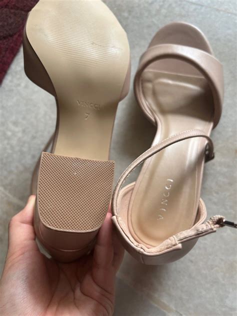 Vincci Pink Nude Heels Women S Fashion Footwear Heels On Carousell