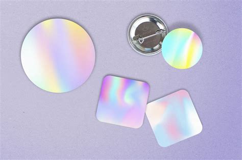 25 Square Holographic Backgrounds By Olga Hmelevskaya TheHungryJPEG