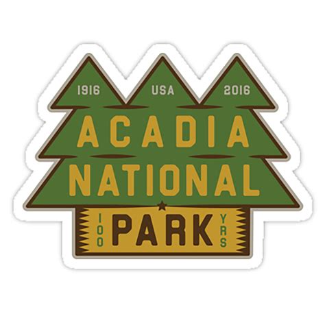 Travel Sticker National Park Acadia Acadia National Park Etsy