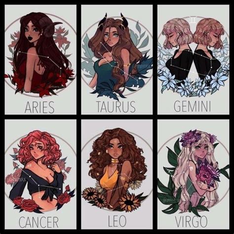 Signos Madyaxx Zodiac Art Zodiac Characters Girls Cartoon Art