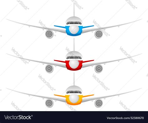 Airplane set Royalty Free Vector Image - VectorStock