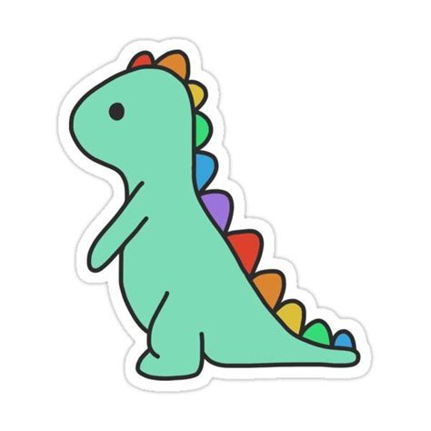 Dino Sticker By Kristenkolp In 2021 Cute Laptop Stickers Happy