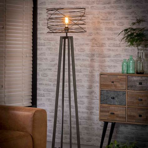 Lampadaire Avec Abat Jour Spirale X Cm En M Tal Spira Maison