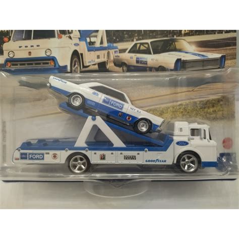 FORD GALAXIE 1965 FORD C 800 TEAM TRANSPORT N38 1 64 HOT WHEELS PREMIUM BCN STOCK CARS