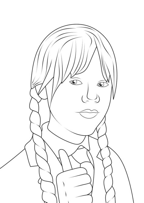 At Home Hustle Coloring Pages Wednesday Addams Coloring Pages For Kids