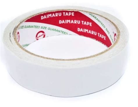 DOUBLE TAPE PUTIH SEDANG 24 Mm Double Tape Bolak Balik 1 Inch