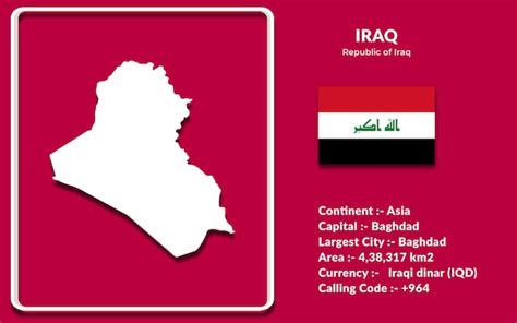 Premium Vector Iraq Map Design In D Style With National Flag