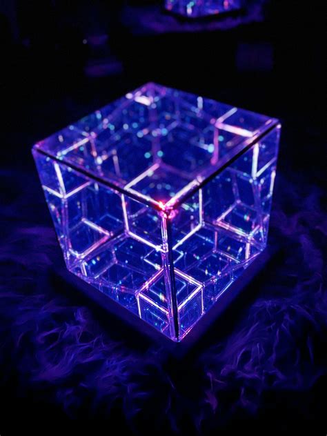 Hypercube Tesseract Infinity Mirror Led Art Sculpture — Nicky Alice