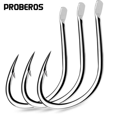 PROBEROS 10pcs Assist Hook Jig Fishing Hooks 1 0 5 0 Single Hook