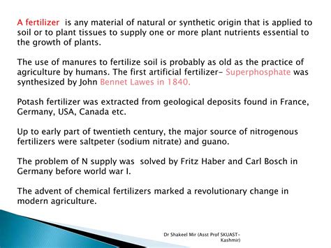 Classification Of Fertilizers Basics Ppt