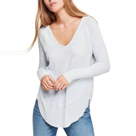 Waffle Top Long Sleeve Socialite Waffle V Neck Top Venzero