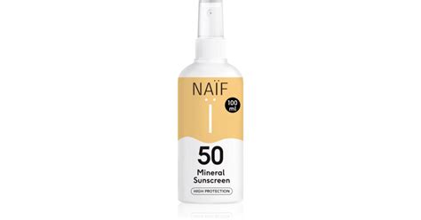 Naif Sun Mineral Sunscreen Spf Spray Solaire Protecteur Spf