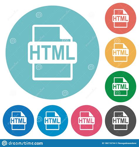 Icono De Formato De Archivo Html Plano Activado En Fondo Redondeado