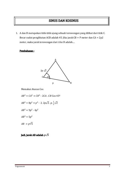Detail Contoh Soal Dan Pembahasan Trigonometri Koleksi Nomer 27
