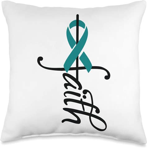 Ovarian Cancer T For Men And Women Faith Support Ribbon