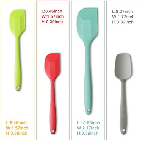 Premium Silicone Spatula Set Bpa Free Heat Resistant Non Stick Rubber