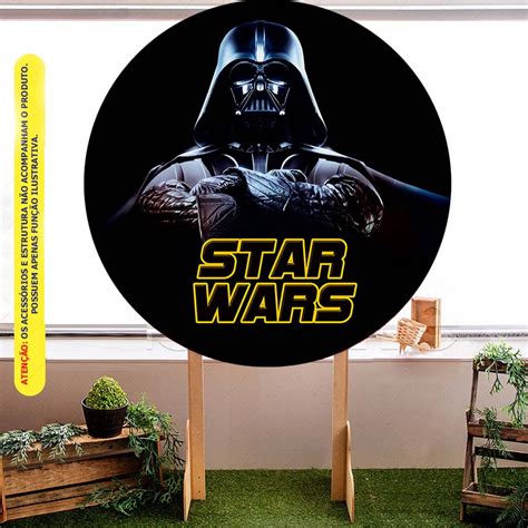 Painel Redondo Tecido Sublimado C El Stico Star Wars Shopee Brasil