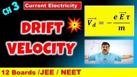 3 Drift Velocity And Relaxation Time Of An Electron Current Electricity Ncert Class 12 Jee