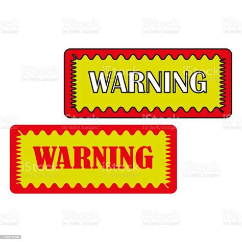 Abstract Warning Plate Attention Sign Vector Illustration Stock Image