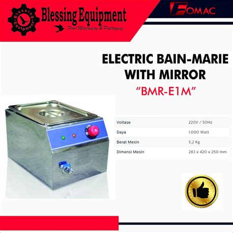 Jual Bmr E M Electric Bain Marie With Mirror Fomac Shopee Indonesia