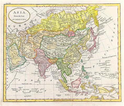 Mapa antiguo de Asia de las mejores autoridades c1795 por John | Etsy