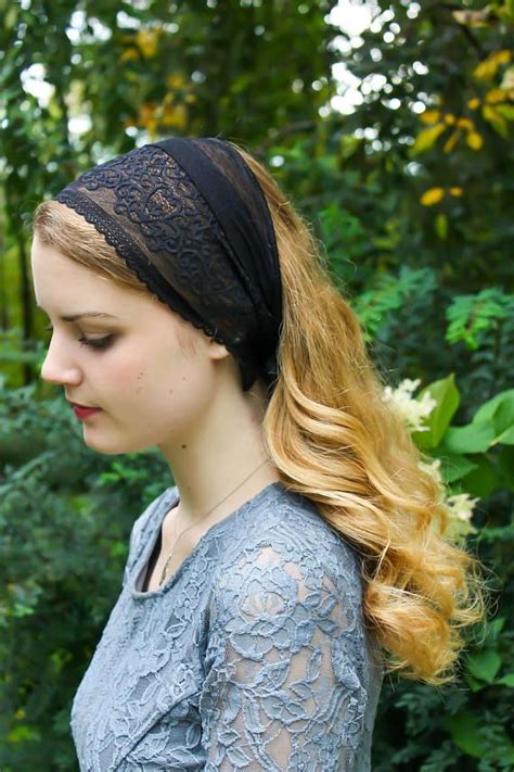 Evintage Veils So Soft Headwrap Embroidered Black Blush Tie Styles