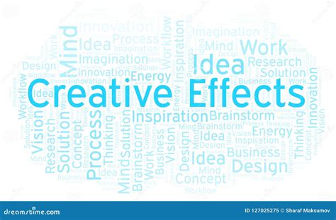 Creative Effects Word Cloud Made With Text Only Stock Illustration