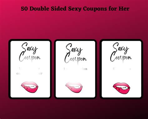 Naughty Sex Coupons For Her Sexy Gift For Her Naughty Valentines Day Gift Kinky Gift For