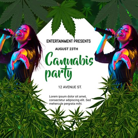 Copia De Cannabis Party Flyer Template Postermywall