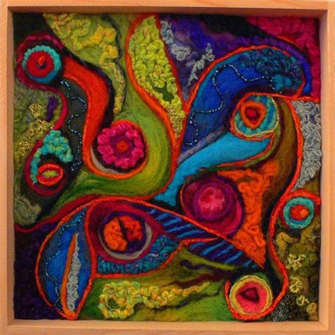 Vibrant Wool Paintings By Betty Usdan Zwickler Felt Art Wool Art