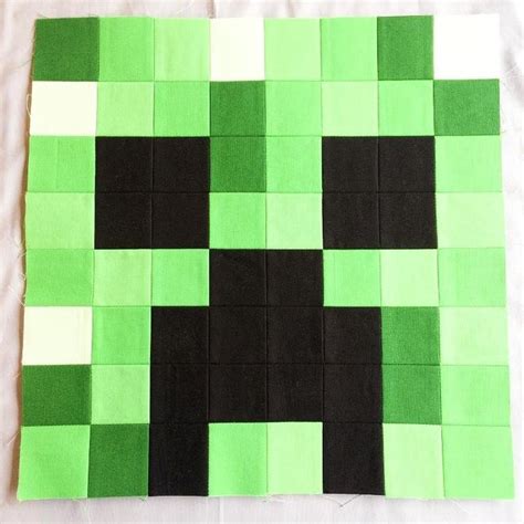 Minecraft Creeper Pattern Printable Minecraft Quilt Block Creeper By